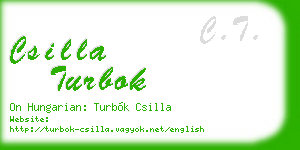 csilla turbok business card